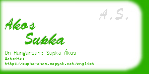 akos supka business card